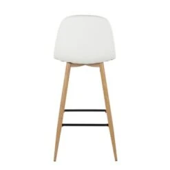 Carson Carrington Stone Natural Bar Stool - Set Of 2 - Grey Faux Leather -Elegance Barware 1db708da faa0 4433 a658 44920049109a