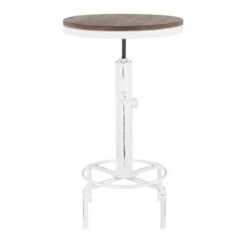 Hydra Industrial Bar Table In Metal And Wood - Red -Elegance Barware 1e0092f9 313c 4b27 b317 a40f90ed5ebd