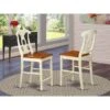 East West Furniture Modern Kenley Counter Height Stools With Wood Seat - Set Of 2 (Finish Option) - KES-WHI-W -Elegance Barware 1ebc616d b6a7 41b6 b2c6 e3e8e16d08df