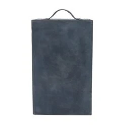 Leather Modern Wine Holder - 9 X 10 X 16 - Blue -Elegance Barware 2103664a 0c04 4a70 95ef 49e57952694b