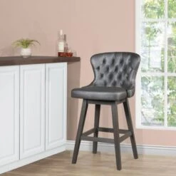 Hillsdale Furniture Rosabella Wood Swivel Stool - Wirebrush Gray - Counter Height -Elegance Barware 2112e95c d84a 4114 a2d7 c964bcc90a34