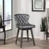 Hillsdale Furniture Rosabella Wood Swivel Stool - Wirebrush Gray - Counter Height -Elegance Barware 2199fd4f 642b 4250 9688 cf1a9d921042