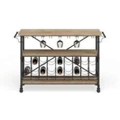 Brown Iron Industrial Wine Rack 31 X 48 X 17 - Brown -Elegance Barware 21d7d6e3 fab6 4ba2 8236 ec121705c15c