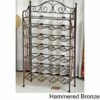 International Caravan Iron 24-bottle Wine Rack With Shelf - Bronze