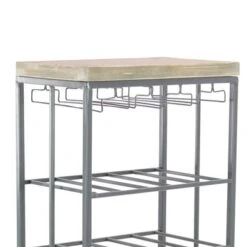 Iron/ Wood Industrial 36-inch Wine Rack - 19 X 11 X 36 - Grey -Elegance Barware 22e0e02a 3898 4f61 b85c 31f533c52dd4