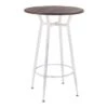 Carbon Loft Barton Industrial Round Bar Table - N/A - Vintage White/Espresso -Elegance Barware 23300f8a 76e8 4756 9fd6 0acbe3c1247c
