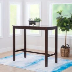 Ansley Bar Height Pub Table Walnut -Elegance Barware 234f3240 25e5 482b 9a21 42b8f64f3b37