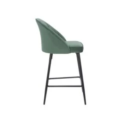 Porthos Home Freya Velvet And Metal Counter Stools (Set Of 2) - Grey -Elegance Barware 2377e508 6efc 4a79 8a07 7c7d883f71fb