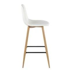 Carson Carrington Stone Natural Bar Stool - Set Of 2 - Grey Faux Leather -Elegance Barware 237d498a bc99 44bf 818d 94d22f8fc604