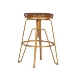 Wallace Adjustable Stool Matte Gold