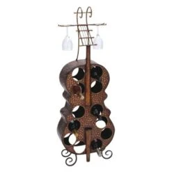 Brass Iron Traditional Wine Rack 47 X 17 X 6 - Brown -Elegance Barware 240ccf4a 34bd 4e5f b2ed 4db29e2703b6