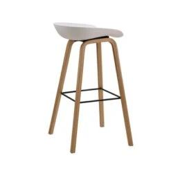MOS Modern Industrial Molded Bucket Seat Counter Stool - White - Counter Height -Elegance Barware 24e3f555 4e36 4587 8d8b dc65de15411f
