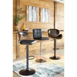Brown Bellatier Tall Upholstered Swivel Barstool(1/CN) -Elegance Barware 26192092 9456 4066 ac31 89bbafb12757