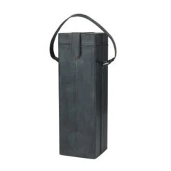 Leather Modern Wine Holder - 9 X 10 X 16 - Blue -Elegance Barware 27982a44 6925 4c46 a049 4350138d870b