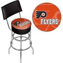 NHL Swivel Bar Stool With Back - Watermark - Philadelphia Flyers -Elegance Barware 27d59f54 adc0 417f 8a65 14f31a8819fd