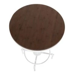 Hydra Industrial Bar Table In Metal And Wood - Red -Elegance Barware 281d84d8 4d5d 46e6 a6f6 a785c658a067