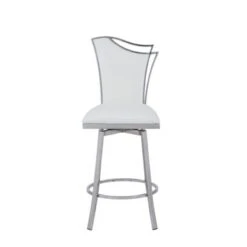 Somette Nana Swivel Counter Stool With Design Back - Grey -Elegance Barware 29956abd 1cf7 45f6 be37 2fae332654e5