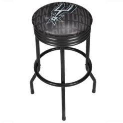 NBA Black Ribbed Bar Stool - City - Pheonix Suns -Elegance Barware 2995d741 ed44 4e6f 9d9a 3bbc44f2e480