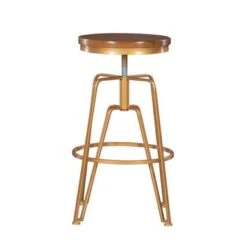 Wallace Adjustable Stool Matte Gold -Elegance Barware 2a751616 e2f1 45f7 a929 8d7d9425cb80