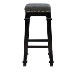 Kaden Backless Barstool Black And White Tweed -Elegance Barware 2b51b48b 4c2e 4dba 8721 3de1e92d28e3
