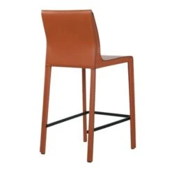 STAN Modern Leather Counter Stool - Chianti -Elegance Barware 2d6b2bcd 2e18 4b00 8550 d80acbeffa2f