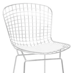 Carbon Loft Flossie Chrome Wire Counter Stool With Faux Leather Interchangeable Seat Pads - Black -Elegance Barware 2e053fec 73eb 4964 b7fb 9fefc411d70d