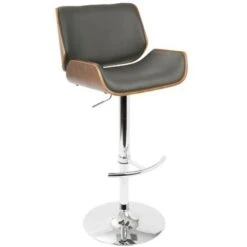 Carson Carrington Tranas Mid-Century Modern Adjustable Barstool - Brown/Cherry -Elegance Barware 2ef6f7a8 68c6 4973 9f41 de2fe54859af