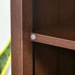 HOMCOM Wine Cabinet Bar Display Cupboard With Glass Door And 3 Storage Compartment For Home Bar - Walnut -Elegance Barware 2f57b985 8df7 449e a71e e242bfbd6f40