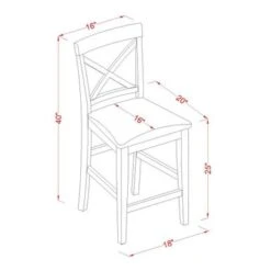 East West Furniture Solid Wood 5-piece Counter-height Dining Table Pub Set - A Table And Chairs (Seat's Type Options) - CAPB5H-OAK-W -Elegance Barware 2fef8990 b26a 48e3 9e15 67694258d5ac