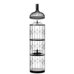 Vintiquewise Creative Bottle Shaped Black Wine Holder Rack Holder For Dining Room, Office, And Entryway - Black -Elegance Barware 306cbc9e 5a07 4d1d 8202 a28a5f7a1236