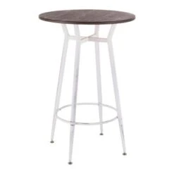 Carbon Loft Barton Industrial Round Bar Table - N/A - Antique/Espresso -Elegance Barware 31464783 6919 4374 8411 8596df799f29