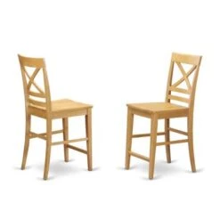 East West Furniture 3-Piece Dining Room Set Includes A Wooden Table And Dining Room Chairs - Oak Finish (Color Option) - N/A - PBQU3-BLK-W -Elegance Barware 315d57fd f33c 48ae 9216 b8eede93c7cc