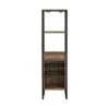 Wood Wine Rack With1 Drawer And 3 Shelves In Weathered Oak - Weathered Oak