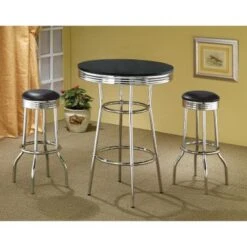 30-inch Round Bar Table - Black -Elegance Barware 32f56979 fdc8 4bd2 9ef8 8a74bc1194e6