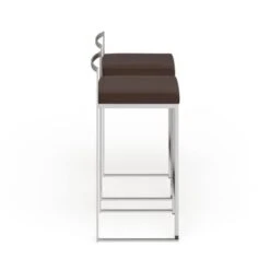 Silver Orchid Forrest Stainless Steel Stackable Counter Stool (Set Of 2) - Blue Velvet -Elegance Barware 34159ddf 35ec 4bd9 9e69 bf5d478249c4