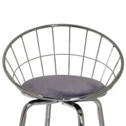 Hillsdale Bullock Basket-style Back Metal Swivel Counter Height Stool - N/A - Chrome And Teal Blue - Counter Height -Elegance Barware 349876fd 97fb 4d06 97af 6af7a88b4901