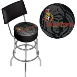 NHL Swivel Bar Stool With Back - Watermark - Philadelphia Flyers -Elegance Barware 356b9dea 4556 4fae 9b2f a680ff7f2dc0