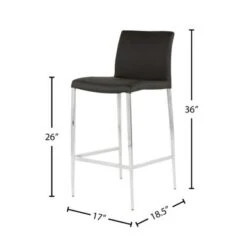 Delta Modern Leatherette & Chrome Counter Stool - Contract Grade - Off-White -Elegance Barware 36f85c26 d7bc 4757 862d 3bcb3de67262