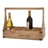 Farmhouse 14 X 18 Inch Wooden 8-Slot Wine Bottle Basket By Studio 350 - Brown