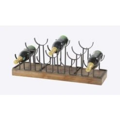 Brown Iron Industrial Wine Rack 10 X 26 X 7 - 26 X 7 X 10 - Brown -Elegance Barware 38c9737c b823 4cc7 b1db a3b094419305