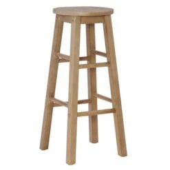 The Gray Barn Cackleberry Basic Stationary Backless Bar Stool - Greywash -Elegance Barware 3952801f 6f01 41b6 bfb0 959f13877338
