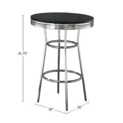 30-inch Round Bar Table - Black -Elegance Barware 3a2d30c0 0478 434e 98af 921b8633ebe9