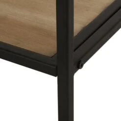 Boster 8 Bottle Wine Rack Console Table With Storage By Christopher Knight Home - Black + Natural -Elegance Barware 3c554421 b42d 4252 ae0f 2762c191fdbb