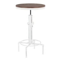 Hydra Industrial Bar Table In Metal And Wood - Red -Elegance Barware 3cd392d6 6733 487d 81bd 332273cf1128