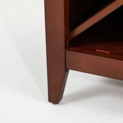 Walnut Finish Wine Storage Cabinet - 36" H X 17.5" W X 13.38" D - Veneer/MDF -Elegance Barware 3d4de693 a367 4570 8b64 e477f8ad1153