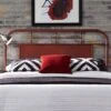 Liberty Vintage Series Distressed Queen Metal Headboard - Red