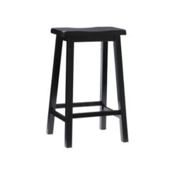 Ernlee Saddle Bar Stool Antique Black