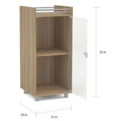 Boahaus Coventry Classic Mini Bar, One Glass Door, 2 Shelves, Brown - MDF/Laminate - Brown -Elegance Barware 442c191e 6425 4996 9cf4 4aed6379b442