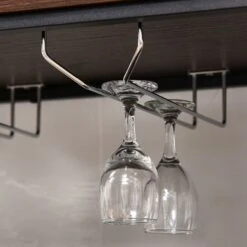 HOMCOM Industrial Wine Rack With 11-Bottles Holder, Free Standing Wine Shelf With Glass Holders, Dark Brown - Dark Brown -Elegance Barware 44b103d2 f9a6 42e4 825e 471d61c643d6