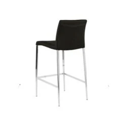 Delta Modern Leatherette & Chrome Counter Stool - Contract Grade - Off-White -Elegance Barware 4675fcfb 7614 4e91 a46a d7e71b7600a3